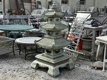 Large Stacking Cast Stone Garden Pagoda