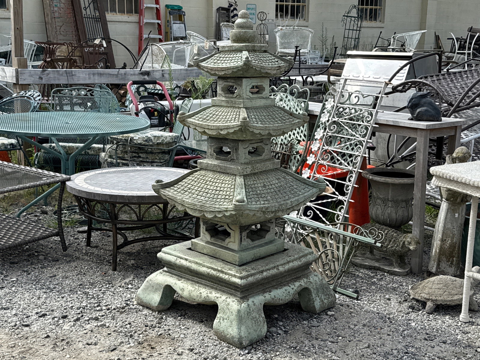Large Stacking Cast Stone Garden Pagoda (1 of 4)