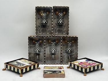 MacKenzie-Childs Moose Bottle Stoppers and Coasters