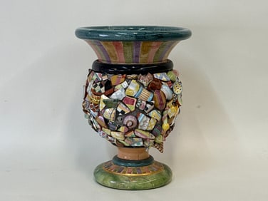 MacKenzie-Childs Shard Pottery Urn Planter