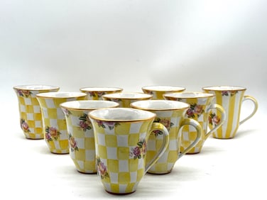 Ten MacKenzie-Childs Ceramic Honeymoon Mugs