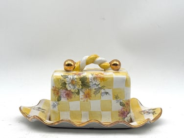 MacKenzie-Childs Honeymoon Butter Dish