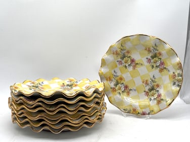 Nine MacKenzie-Childs Honeymoon Plates