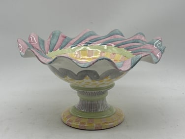 MacKenzie-Childs Cayuga Compote Bowl
