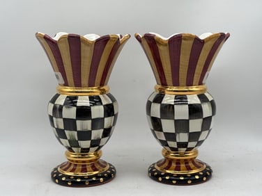 Two MacKenzie-Childs Ceramic Great Vases