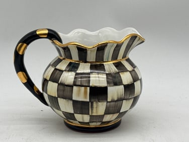 MacKenzie-Childs Rare Courtly Check Pitcher