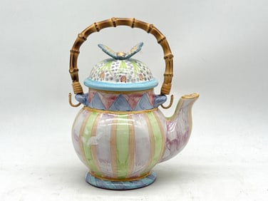 MacKenzie-Childs Butterfly Toile Teapot