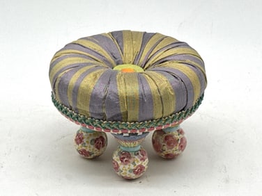 MacKenzie-Childs Striped Miniature Tuffet