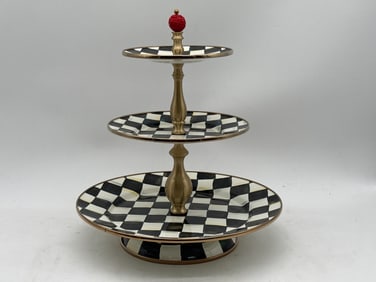 MacKenzie-Childs Three-Tiered Serving Stand