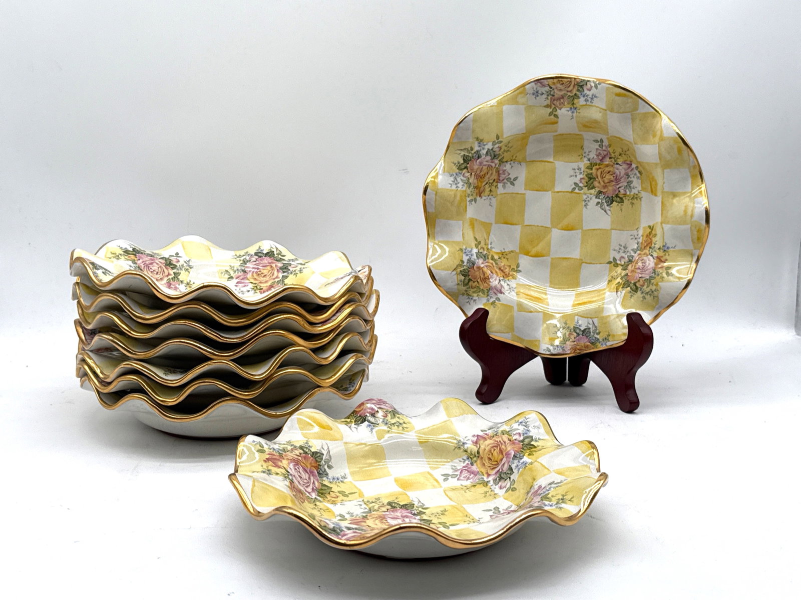 Nine MacKenzie-Childs Honeymoon Lemon Curd Bowls (1 of 4)