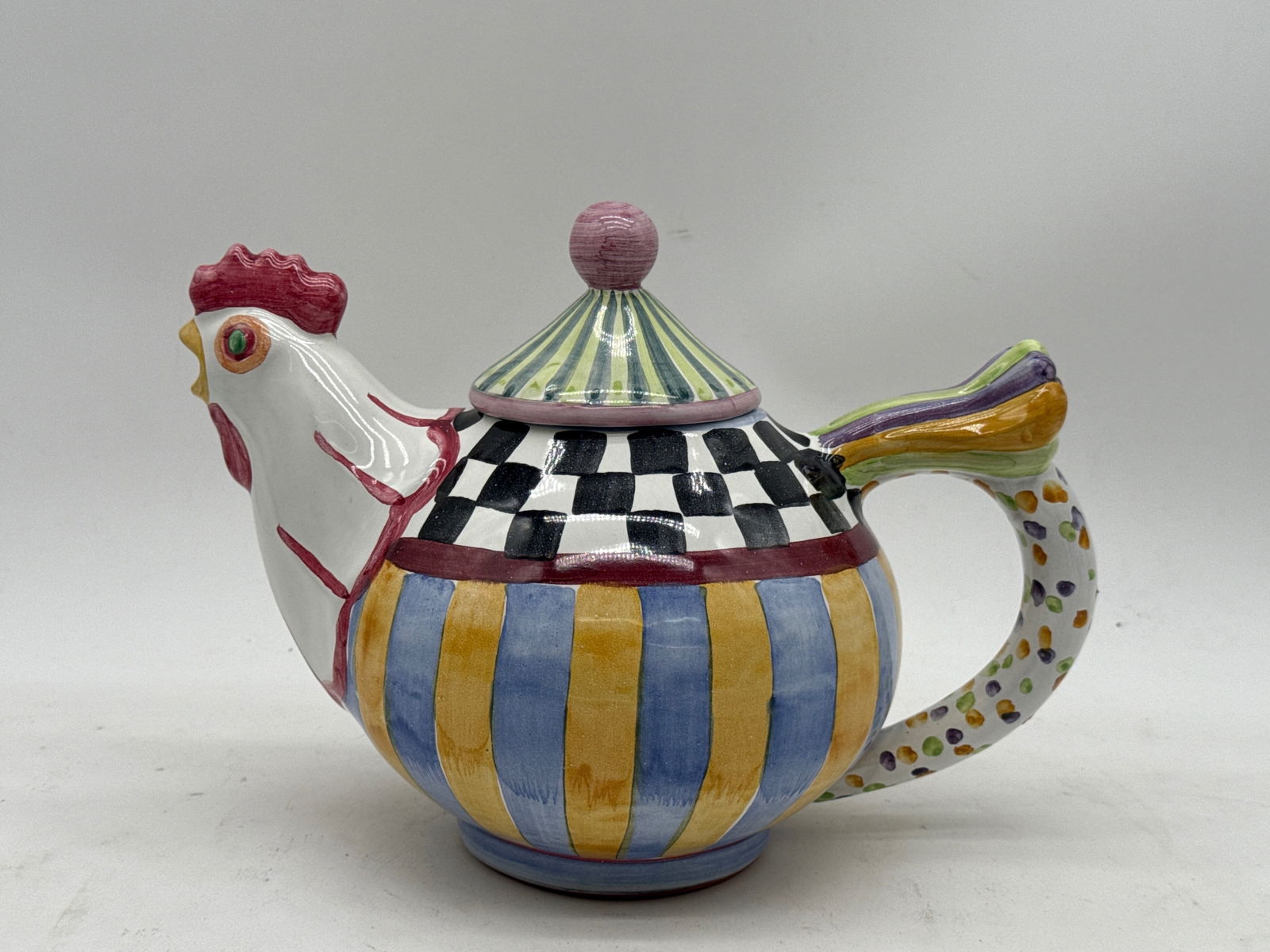 MacKenzie-Childs Ceramic Rooster Teapot (1 of 4)