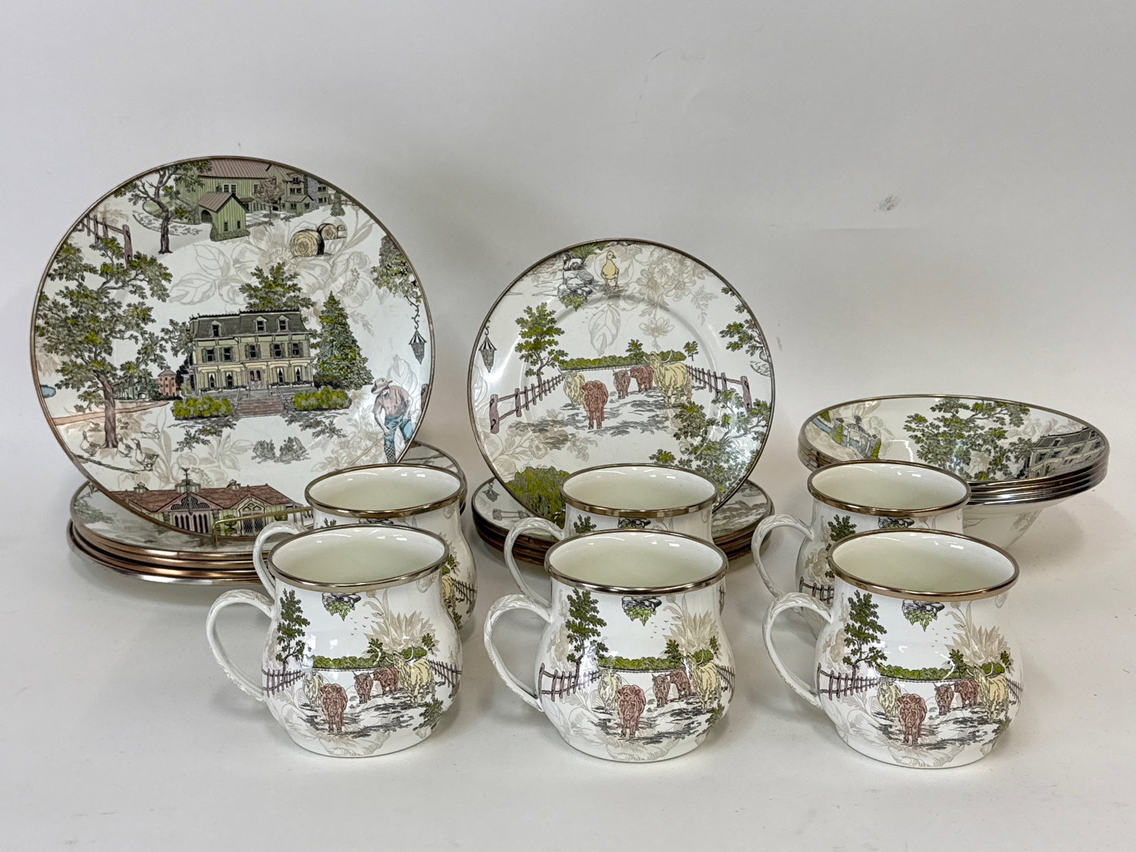 Grouping of MacKenzie-Childs Aurora Enamelware (1 of 5)