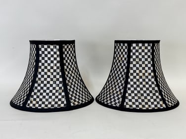Two MacKenzie-Childs Courtly Check Lampshades
