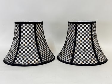 Two MacKenzie-Childs Courtly Check Lampshades