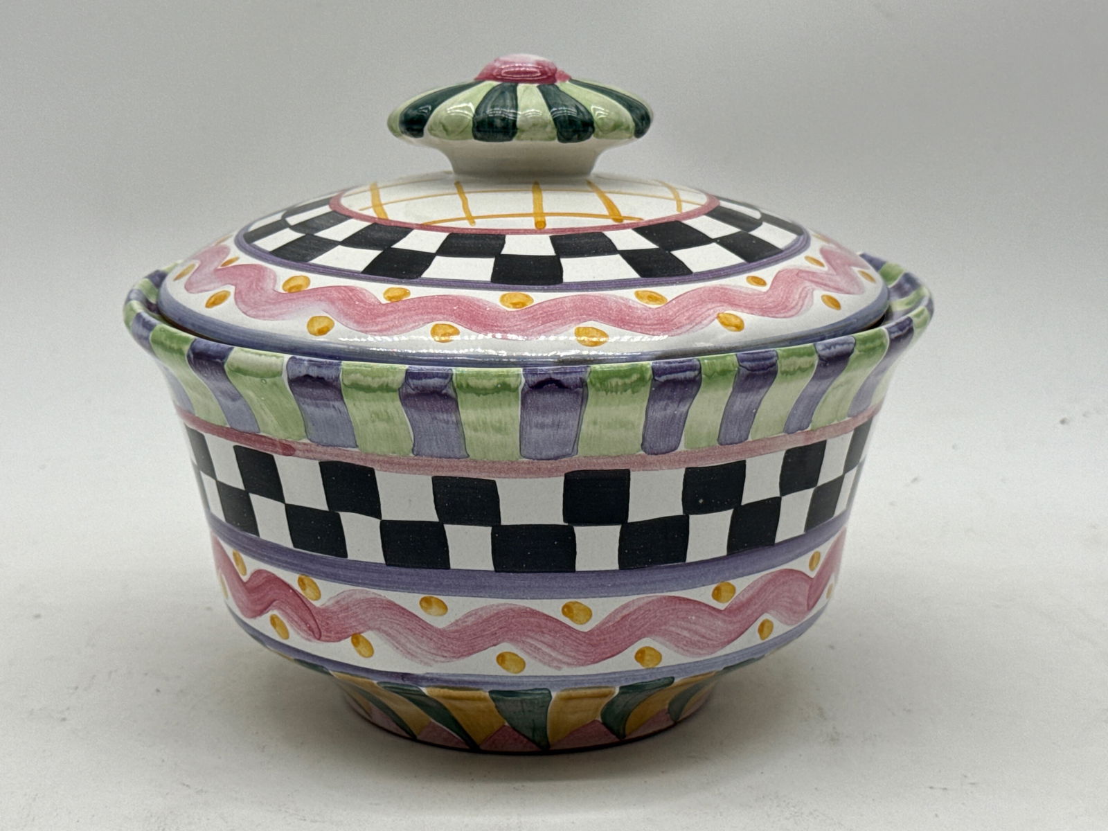 MacKenzie-Childs Piccadilly Ceramic Casserole with Cover (1 of 4)