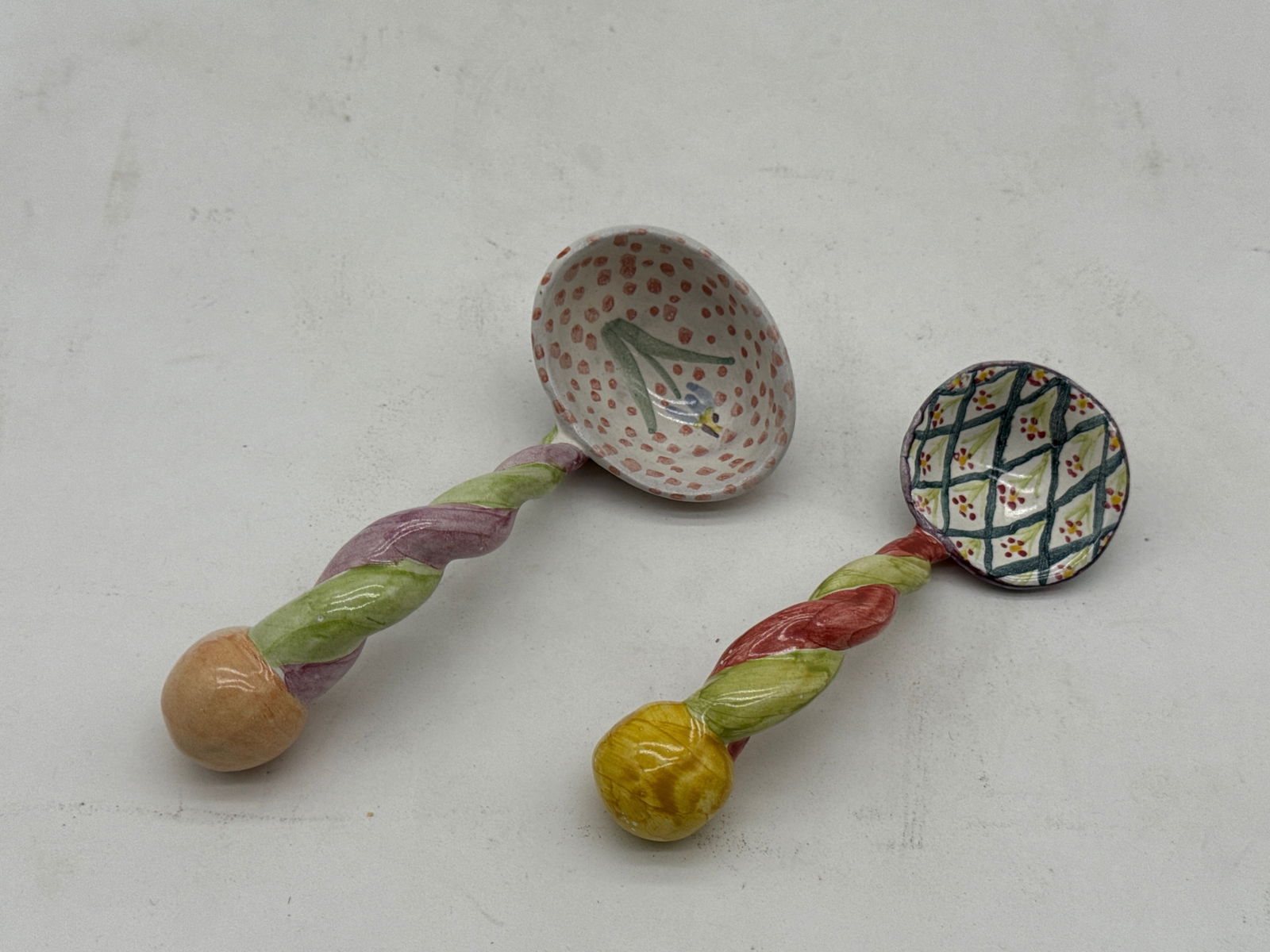 Two MacKenzie-Childs Ceramic Twisted Spoons (1 of 3)