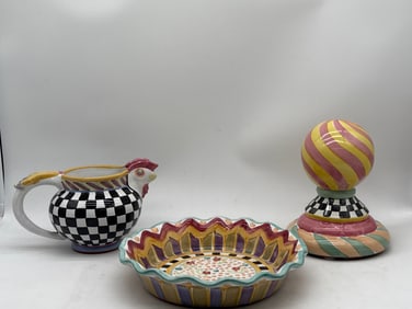 Three MacKenzie-Childs Ceramic Articles