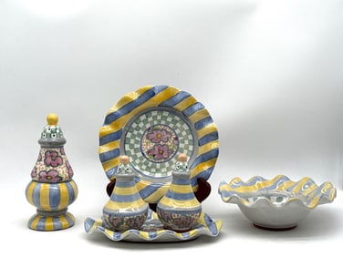 MacKenzie-Childs Myrtle Ceramic Grouping