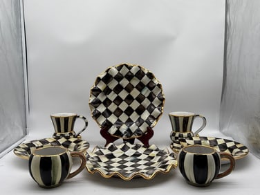 Eight-Piece MacKenzie-Childs Courtly Check Grouping
