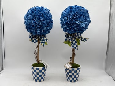 Two Royal Check Topiaries