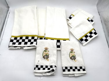 MacKenzie-Childs Courtly Check Linens Grouping