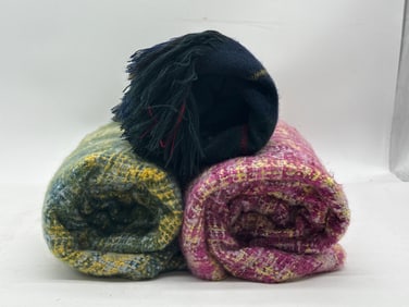 Three MacKenzie-Childs Throw Blankets