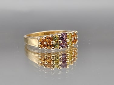 14K Ring with Multicolored Stones