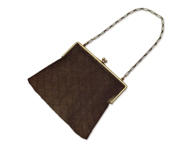 14K Yellow Gold Mesh Evening Bag