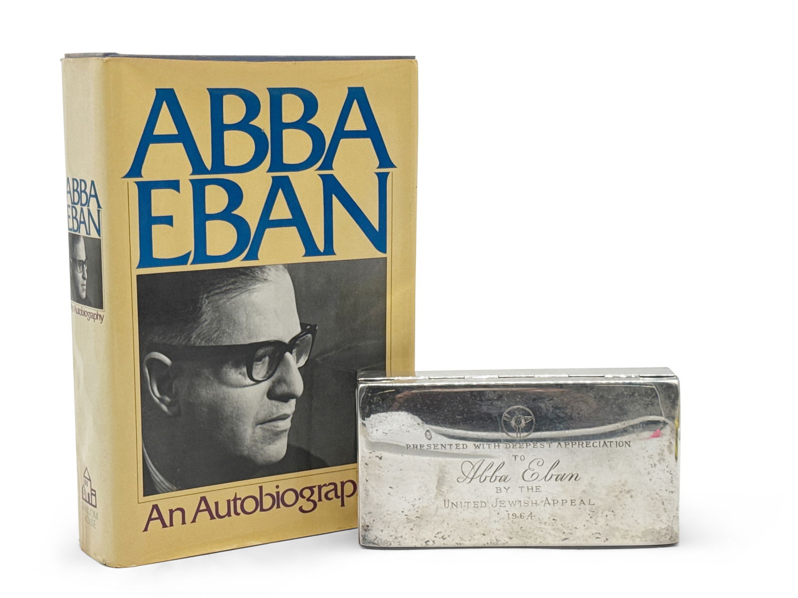 Abba Eban-dedicated Poole Sterling Box and Autobiography (1 of 6)