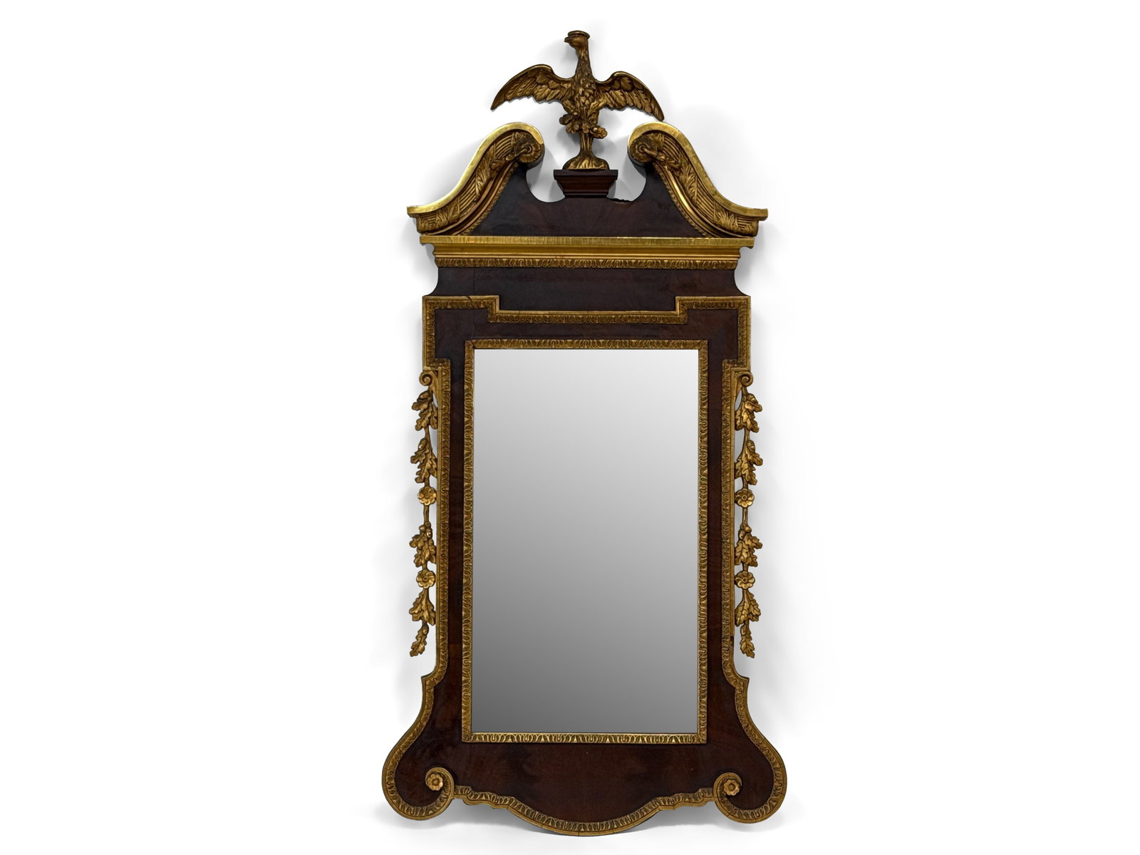 Large Chippendale-style Mahogany Mirror (1 of 8)
