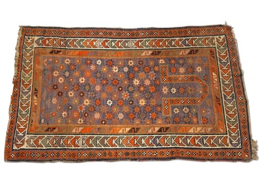 Caucasian Kazak Prayer Carpet, 4ft 11in x 2ft 11in
