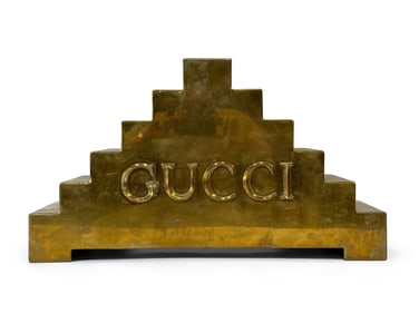 Brass Gucci Tiered Display Stand