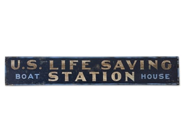 Painted Sign: U.S. Life Saving Station Boat House