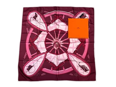 Hermès Paris Pink Silk Scarf