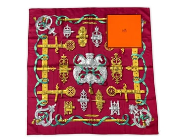 Hermès Paris Ferronnerie Silk Scarf