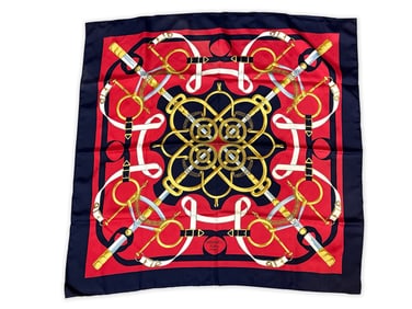 Hermès Paris Eperon D'Or Silk Scarf