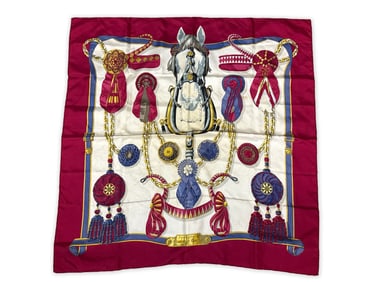 Hermès Paris Frontaux et Cocardes Silk Scarf