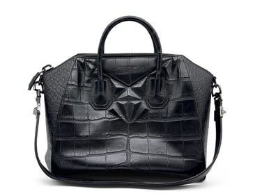 Givenchy Calfskin Crocodile Effect Handbag