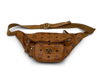 MCM Fursten Visetos Leather Belt Bag