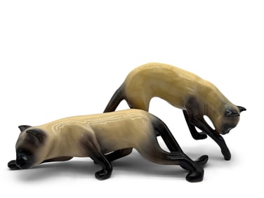 Two Brayton of California Siamese Cat Figures