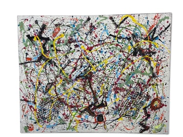 Denis Sakelson Oil/Canvas: Splatter Painting