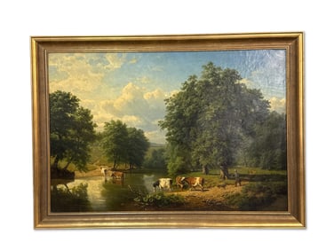 William Starkenborgh Oil/Canvas: Watering Hole