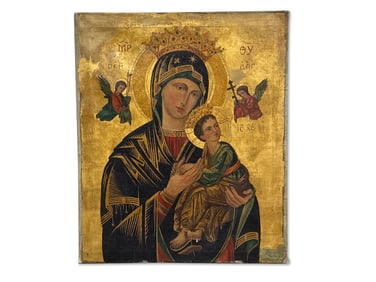 Oil/Canvas Religious Icon