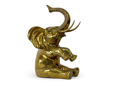 Large Brass Elephant Sculpture