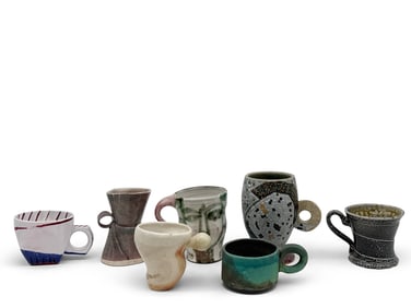 Seven Studio Pottery Mugs