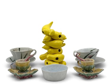 Gary Moore Bird Vase and Studio Pottery Grouping