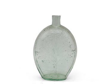 19th C. Tree of Life Glass Flask