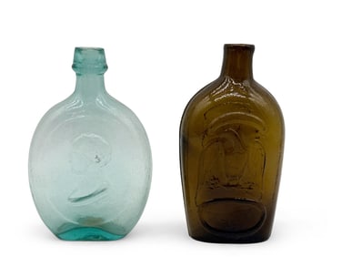 Philadelphia Portrait and Double-Eagle Flasks
