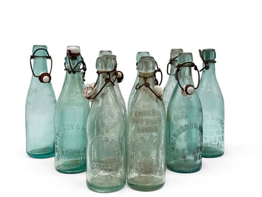 12 Wilmington Delaware Blob-Top Bottles