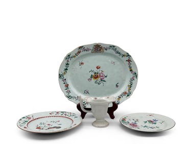 18th C. Chinese Export Plates and Creamer